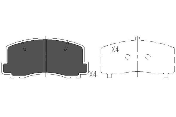 KAVO PARTS stabdžių trinkelių rinkinys, diskinis stabdys KBP-5522